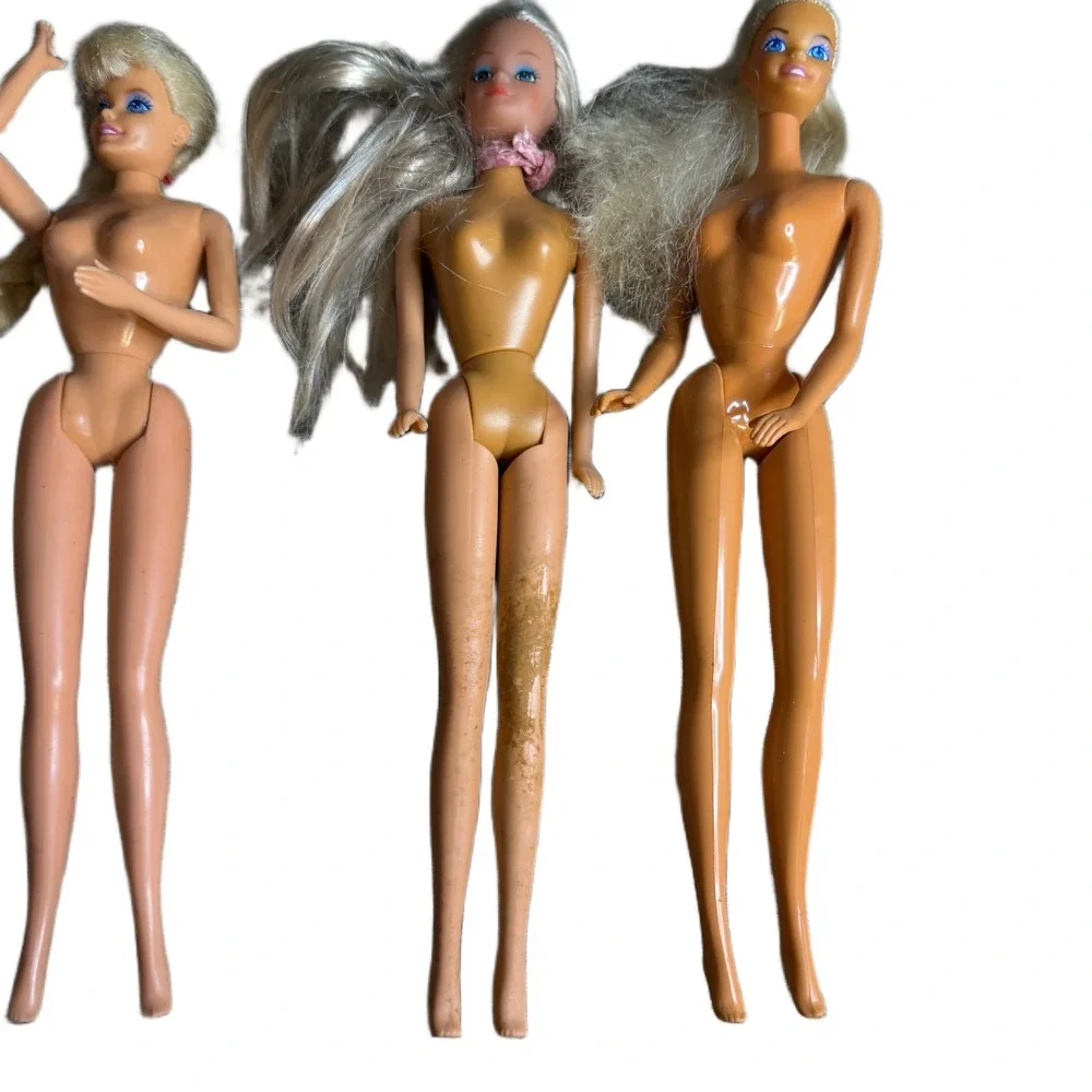 Vintage Mattel Barbie Doll Lot of 4 Blonde Nude Figures for‎ Custom OOAK Repair